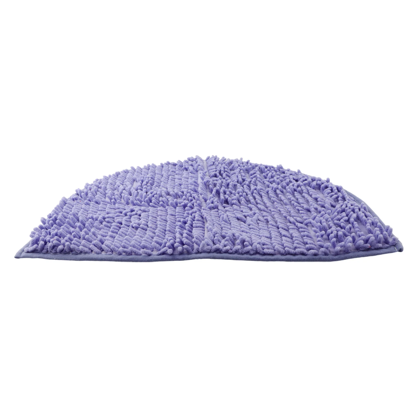 Absorbent Semicircular Bath Mat Built with Chenille Material and Non Slip Backing for Consistent Performance in Wet Environments