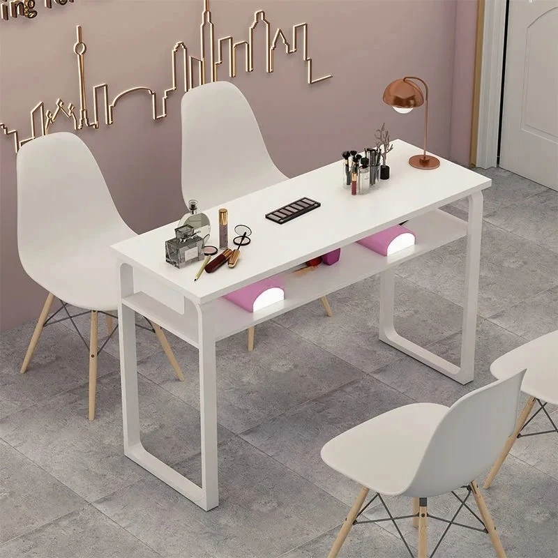 

Nail Table Modern and Simple Single and Double Nails Network,Red Nail Salon Furniture,Nail Table Manicure Tables Salon Desk