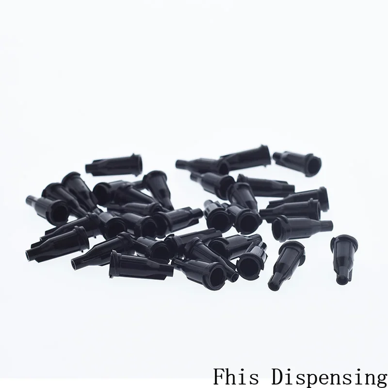 حزمة مكونة من 12000 نصيحة لحقنة توزيع الغراء ذات الغطاء الأسود لتطبيق لاصق دقيق #4