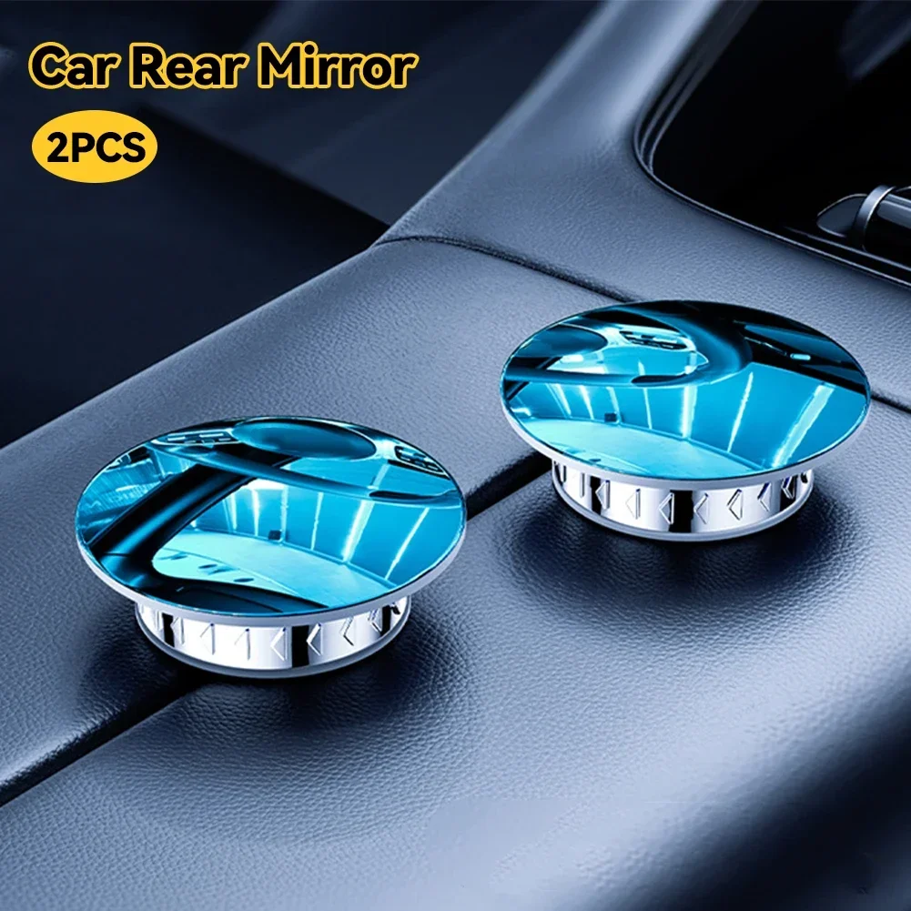 Car 360-degree Wide Angle Adjustable Rotation Round Convex Mirror Vehicle Rearview Auxiliary Blind Spot Mirrors Car Accessories