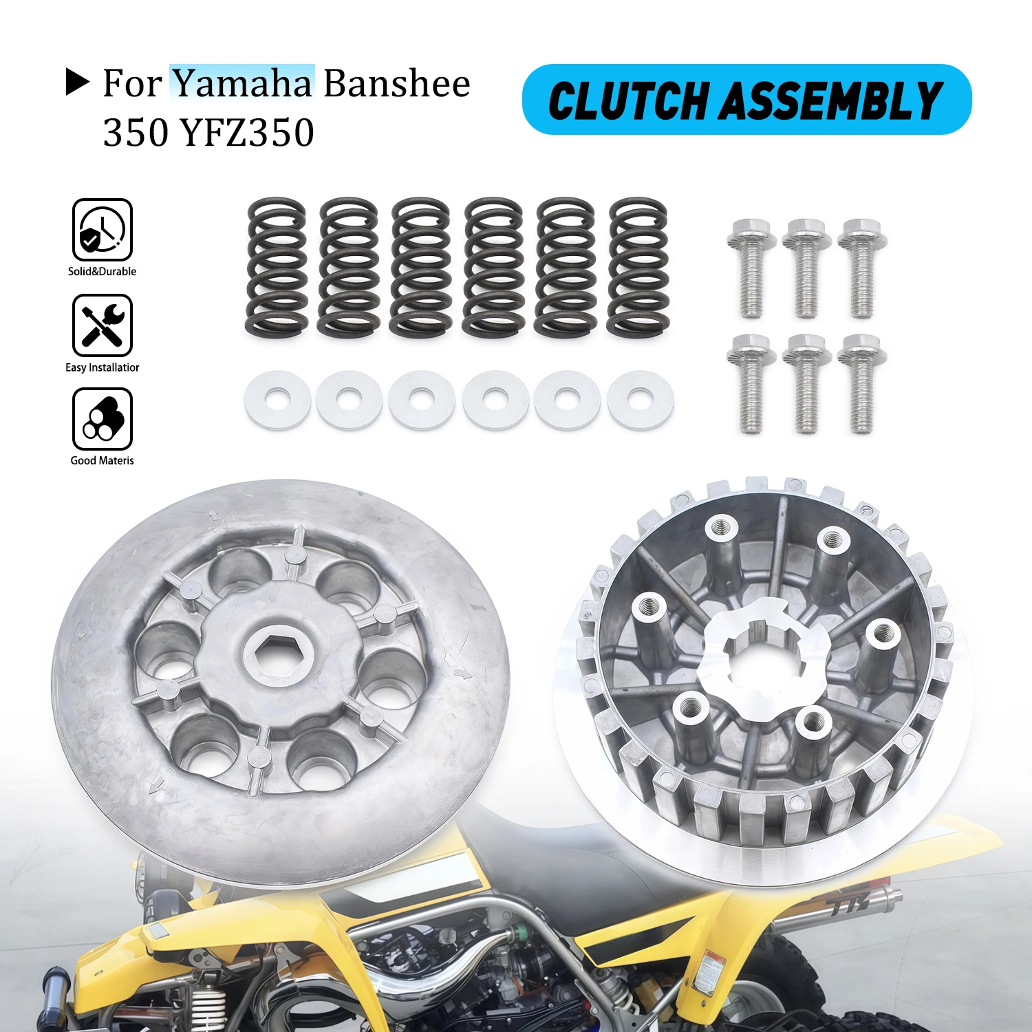 

Motorcycle Clutch Center Inner Hub Pressure Plate Kit For Yamaha Banshee YFZ350 1987-2006 Special Anniversary Limited Edition