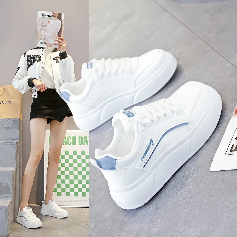 

Ladies Vulcanized Shoes Fashionable and Comfortable New Thick Soled Versatile Casual Sports Dad Shoes Board Shoes Soft Soles