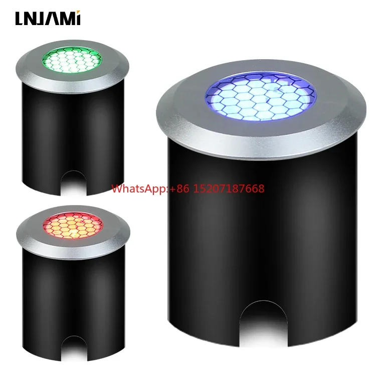 Impermeabile IP67 Outdoor 3W RGB DMX LED luci sotterranee luci interrate a pavimento a LED