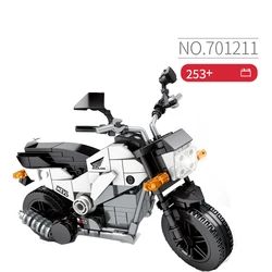 Japan Navi 110 Motorcycle Technical Motor Vehicle Building Block Model Steam Assembly Bricks Educational Toy Collection For GIft