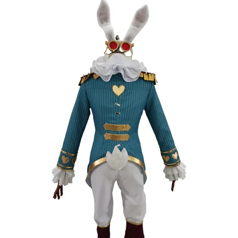 Identidade v mr. coelho branco alice no país das maravilhas cosplay traje cos jogo anime festa uniforme halloween jogar papel roupas
