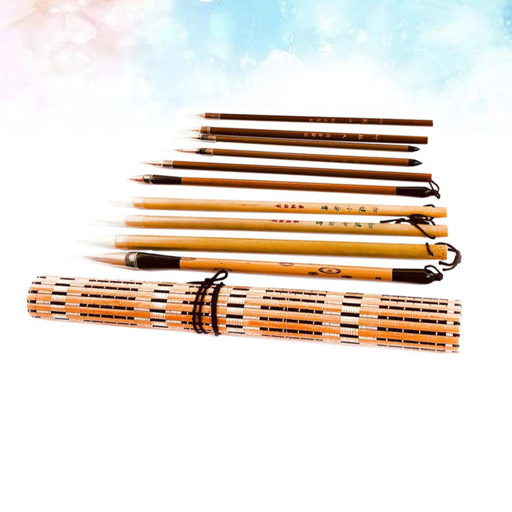 

1 set 1 Ink Set Traditional Chinese Painting Non-Slip Handle Durable Premium Material Storage Bag Easy Carry Gift Choice For