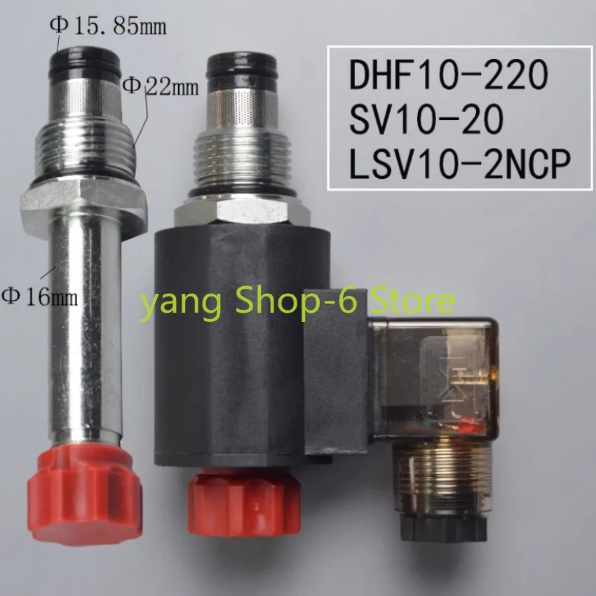 

2 Position 2 Way Normally Closed DHF10-220 Solenoid Valve Threaded Cartridge Hydraulic Valve SV10-20 LSV10-2NCP DC12V AC220V