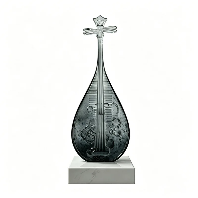LTT light luxury transparent sculpture living room porch TV cabinet creative home decoration pipa ornament