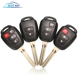 Toyota Camry Prius 원격 자동차 키 쉘, Toyota Camry Prius 2012 2013 2014 2015 2016 2017 Corolla RAV4 키 케이스, TOY43 2 개, 3/4 개 버튼