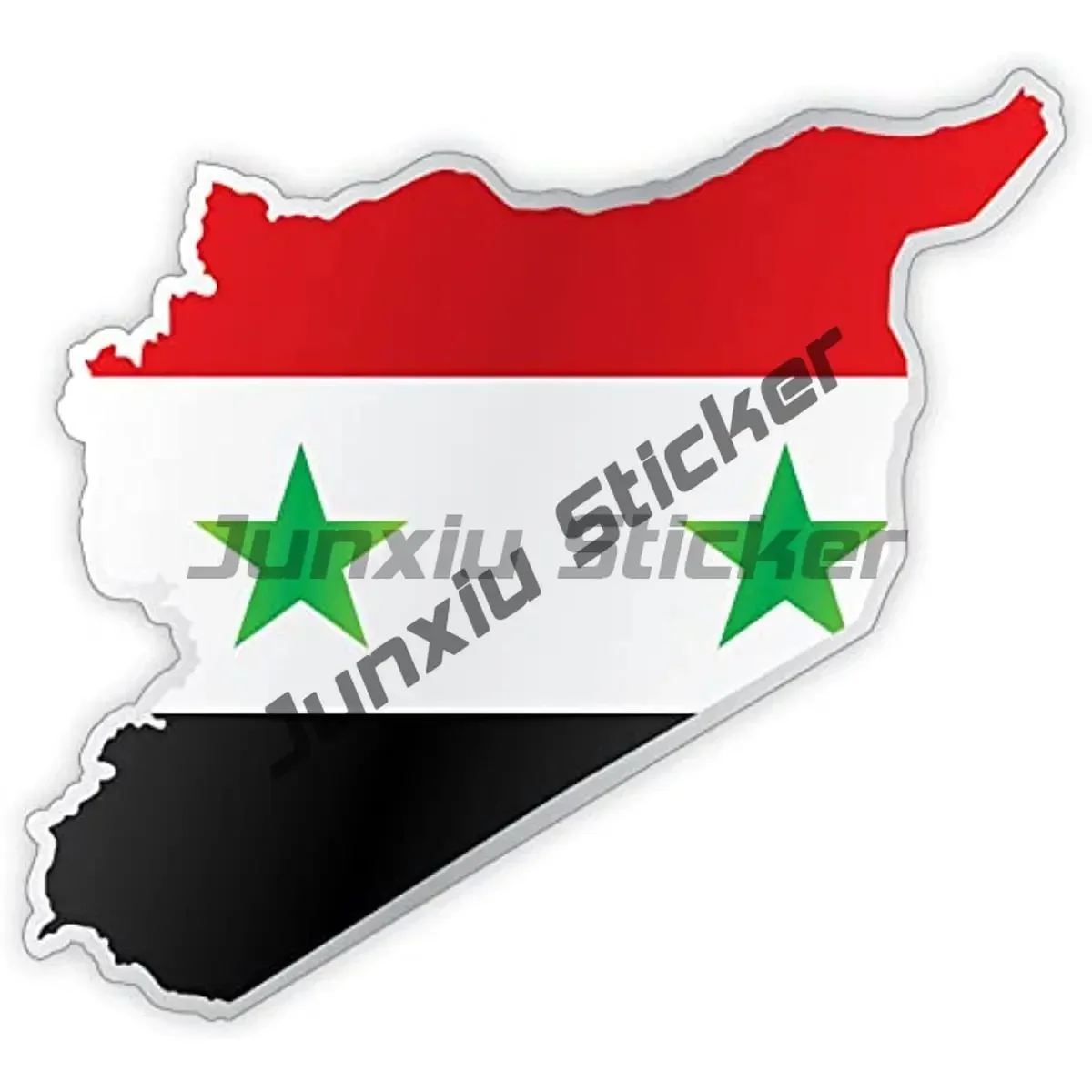 سوريا العلم شعار ملصقات عالية الجودة سوريا العلم خريطة النصر ختم السفر المتعثرة خمر ملصق مضاد للمياه الملحقات