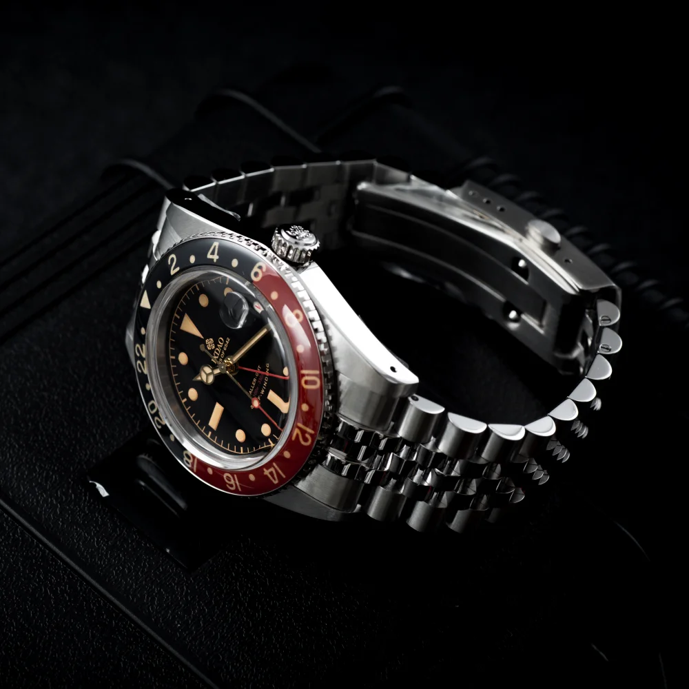 Новинка 2023 года, мужские автоматические механические часы IXDAO NH34A GMT, 38 мм, бизнес, JD6542, водонепроницаемые, 100 м, C3, покрытие, reloj hombre