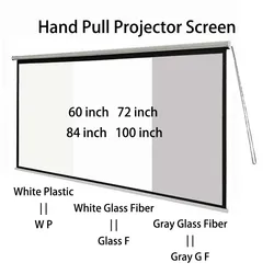 Thinyou-Écran de projection mural portable, plastique blanc, violet, gris, 60, 72, 84, 100 pouces, 16:9