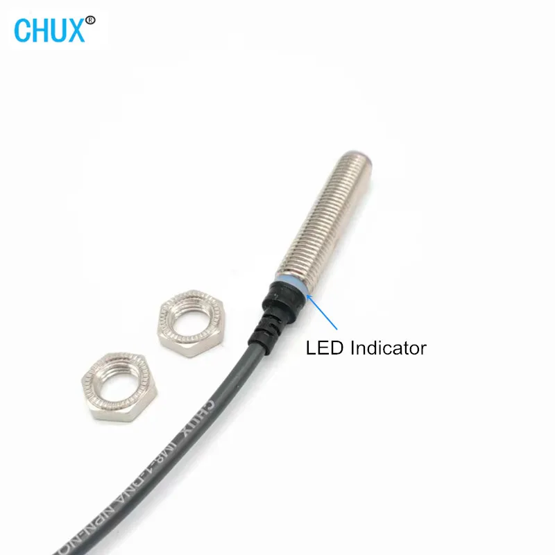 CHUX High Frequency Inductive Proximity Sensor Switch M8 NPN PNP Metal Shield 1mm Sensing Detect Distance Sensors