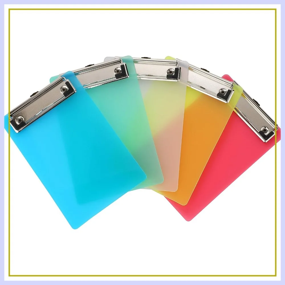 

Mini Clipboards 4.7x7.3 Inch, Portable Plastic for Receipts & Orders, Ideal for Warehouse Office School Outdoor Work (5-Pack)