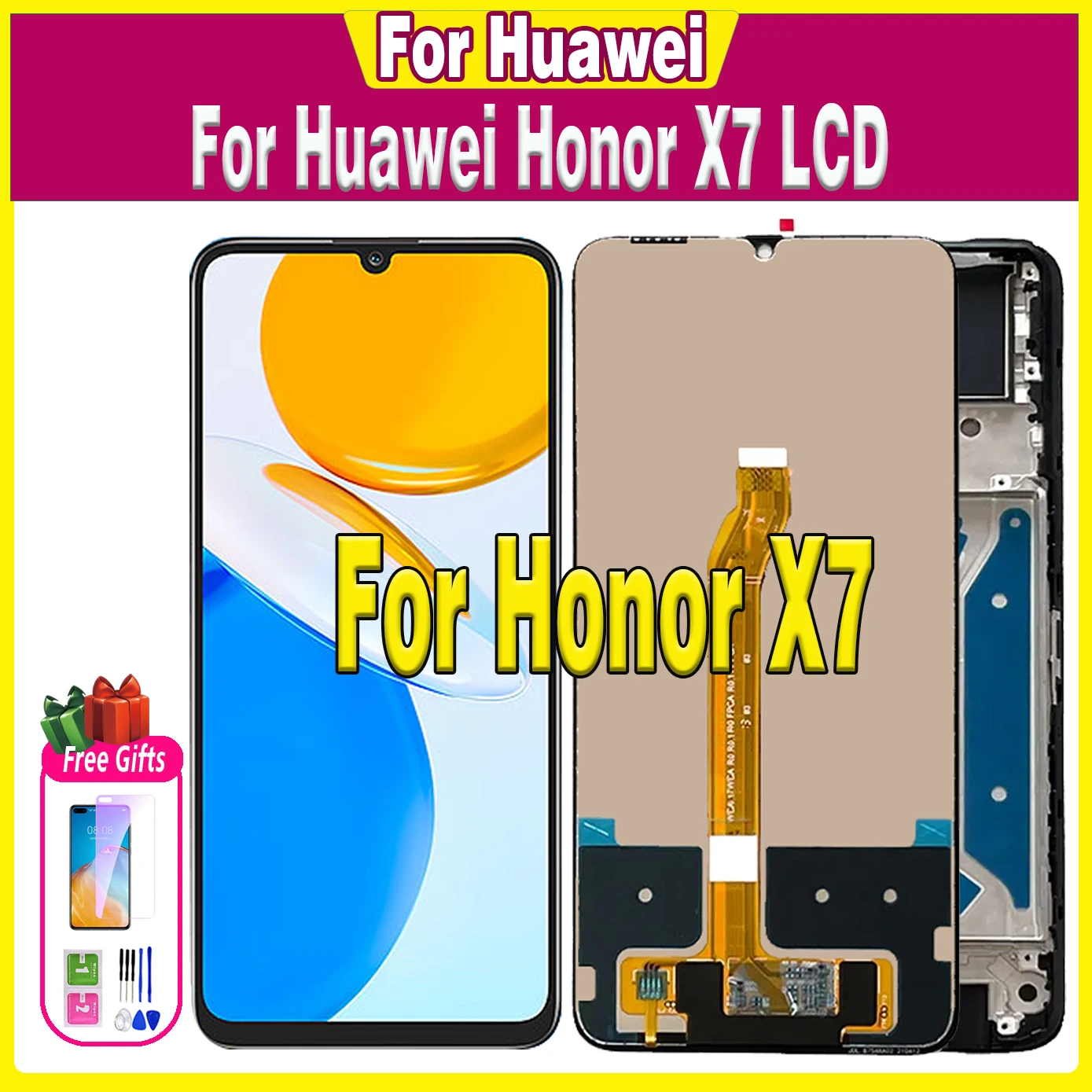 High quality 6.74\'\'LCD For Huawei Honor X7 LCD CMA-LX1 CMA-LX2 Display Screen Panel For HonorX7 LCD Display Touch Digitizer