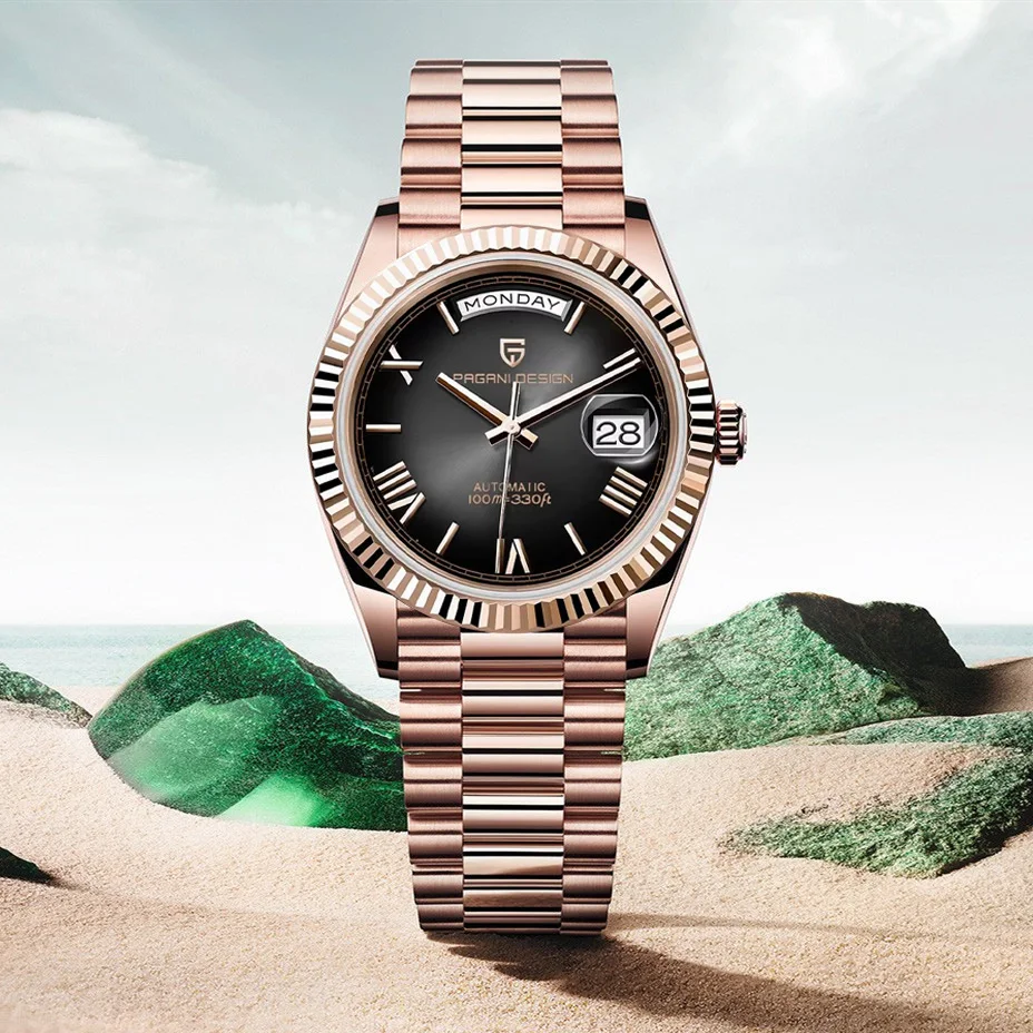 

PAGANI DESIGN New 40mm Dial Japan Movt Watch Sapphire mirror Luxury Waterproof Man watch Week Calendar Type Mechanical Men watch