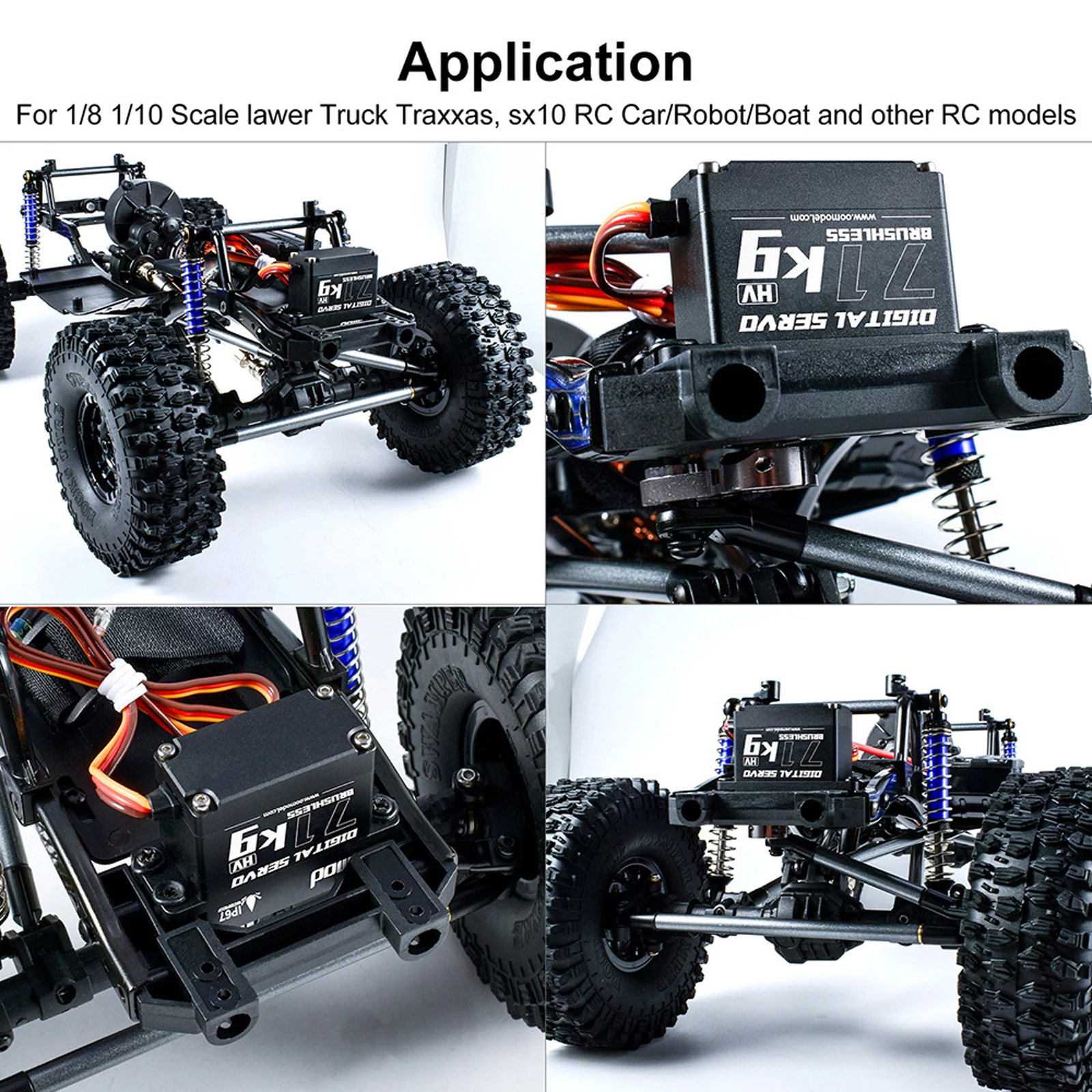 

Digital Servo 71KG All Metal 8.4V Brushless Motor High Pressure High Torque 180/270/360 Degree for RC Car/robot/boat/plane Toys