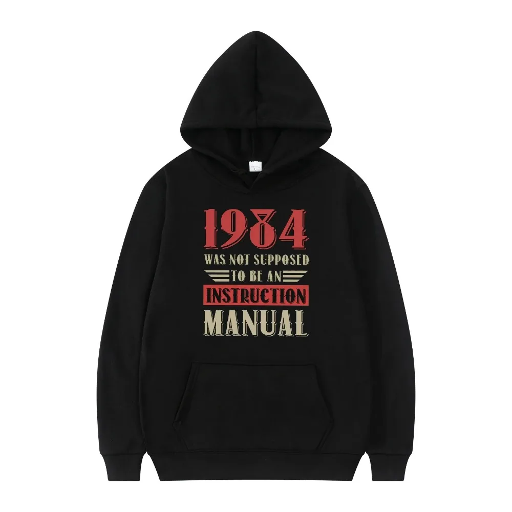 Hoodie for Men INGSOC George Orwell Slogan 1984 Big Brother Socialism War Is Peace Sweatshirt Women Hoodies Clothing Pullover