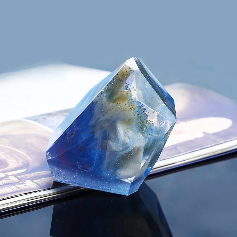 New Fashion 1PCS Cut Stone Square Transparent UV Resin Liquid Epoxy Silicone Mols for Ornamental Furnishing Articles Making