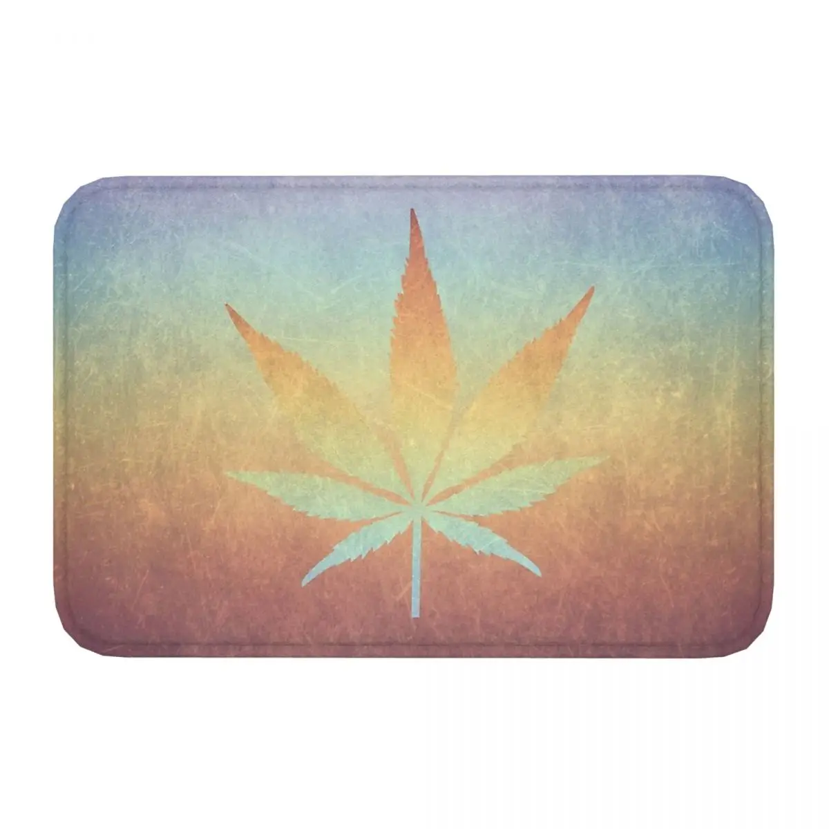 Cannabis Sativa Hemp Leaf Bedroom Mat Weed Leaf Doormat Kitchen Carpet Entrance Door Rug Home Decor