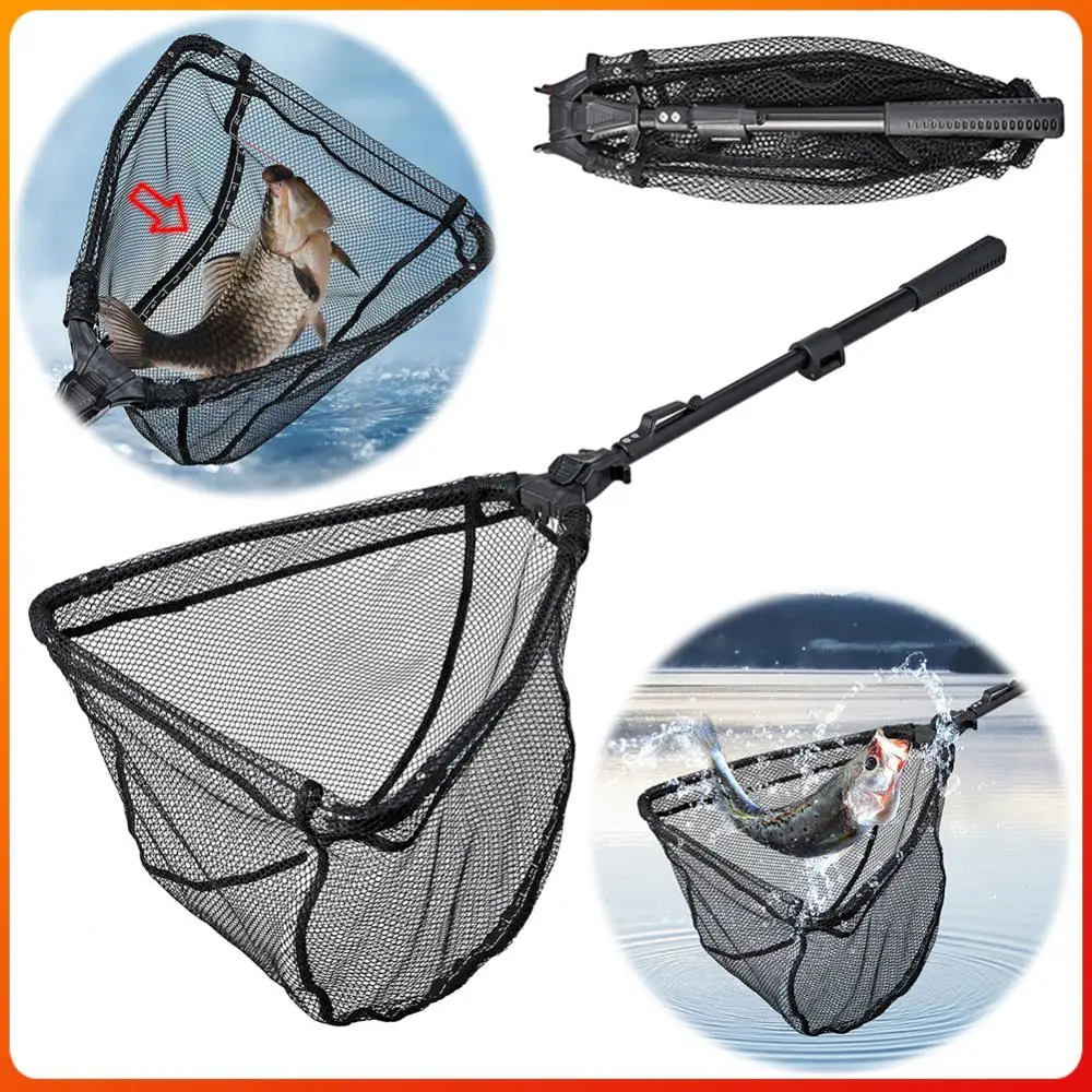 

Складная рыболовная сеть-подсачек с телескопической ручкой, удлиненная до 37,4 дюймов, аксессуары для рыбалки