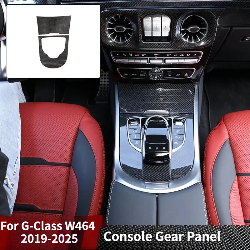 

For Mercedes Benz G-Class W464 Real Dry Carbon Fiber 2019-2024 Gear Panel Cover Interior Decoration Modification Decor Parts