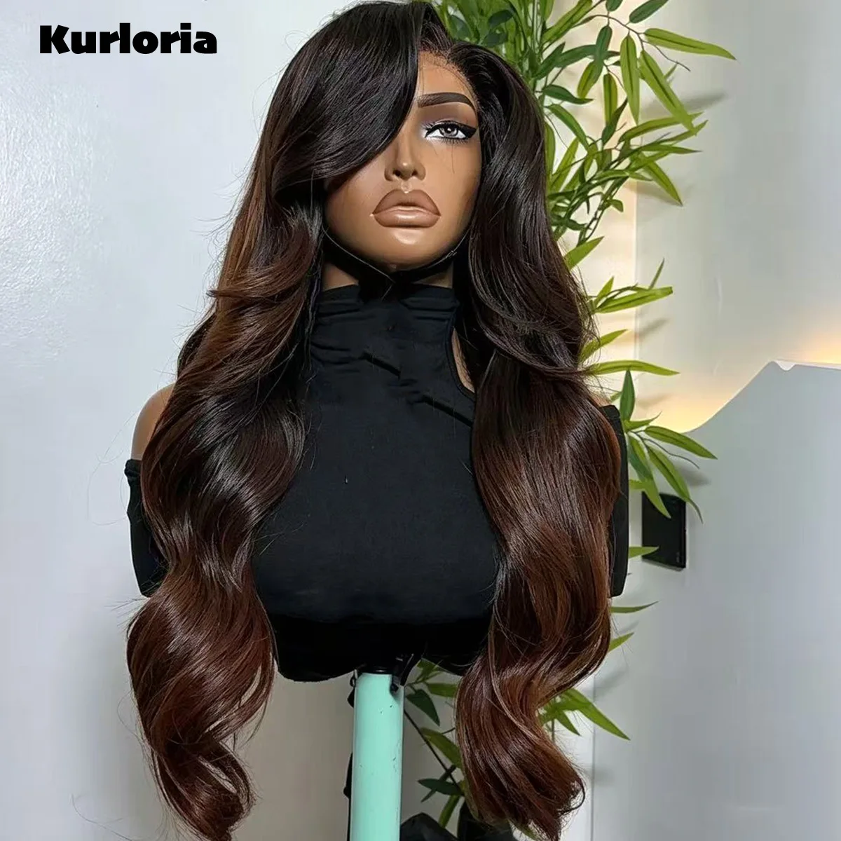 400 Density Highlights Ombre Brown Body Wave Wear and Go Glueless Wig 13x6 13x4 HD Transparent Lace Front Wig 100% Human Hair