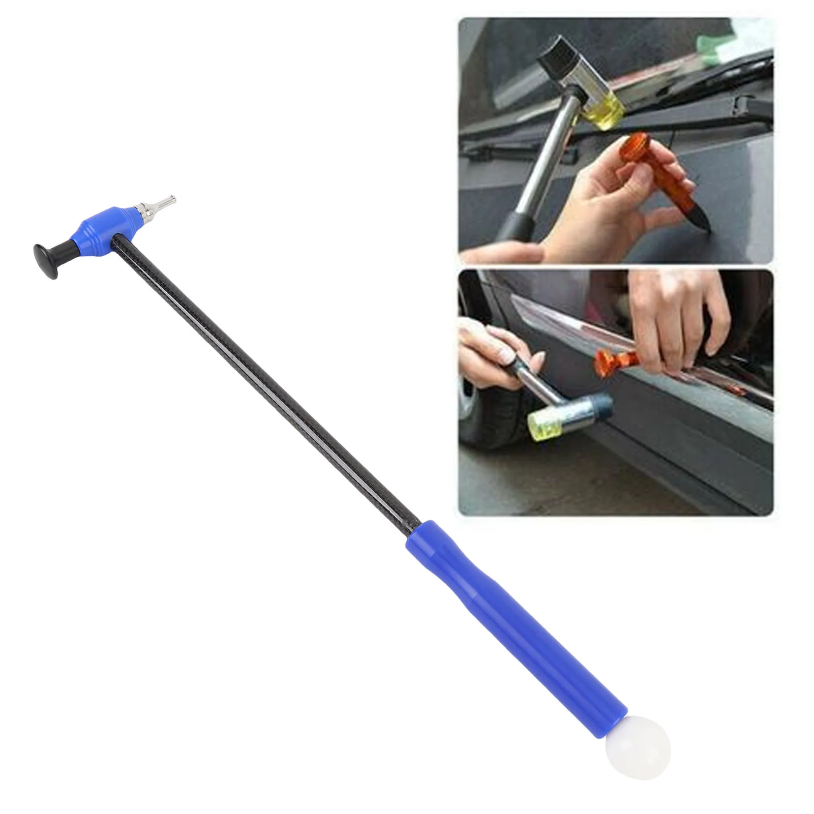 Auto Body Hammer Tools Set Paintless Dent Repair Leveling Hammer with 6 Replacement Heads for Car Dent Repair