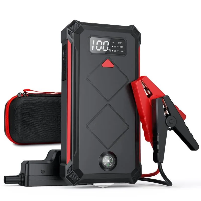 3000A Car Jump Starter, 3000A Peak Lithium Jump Starter Battery Pack for Up to 9L Gas or 7L Diesel Engine, Safe 12V Portable Po