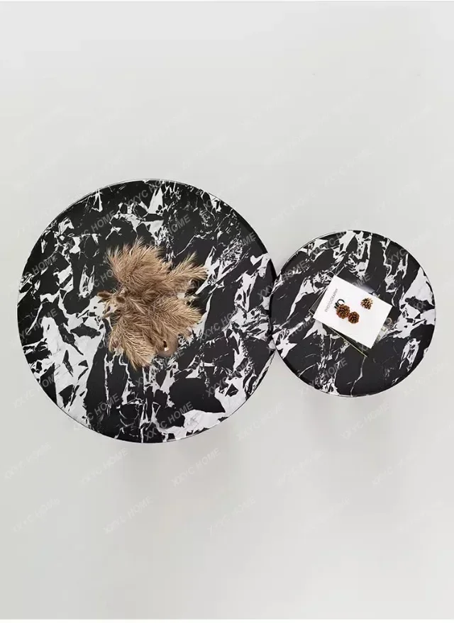 XX Marble Coffee Table Modern Luxury Round Small Space Living Room Home Furniture 2025 New Design