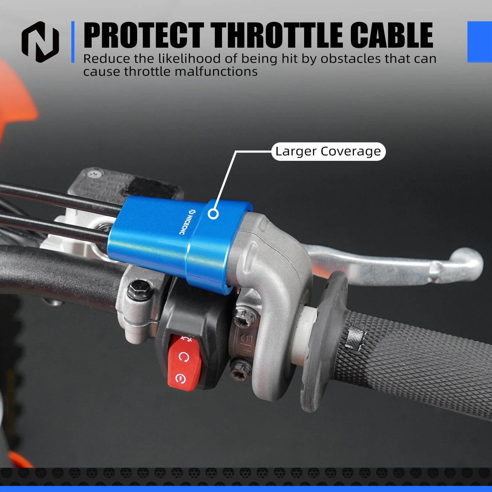 

NICECNC For 2025 2024 Husqvarna TE 300 FE 501 FE 450 350 300 250 150 TE Motorcycle Throttle Cable Guard Cover FC FX TX TC 2023