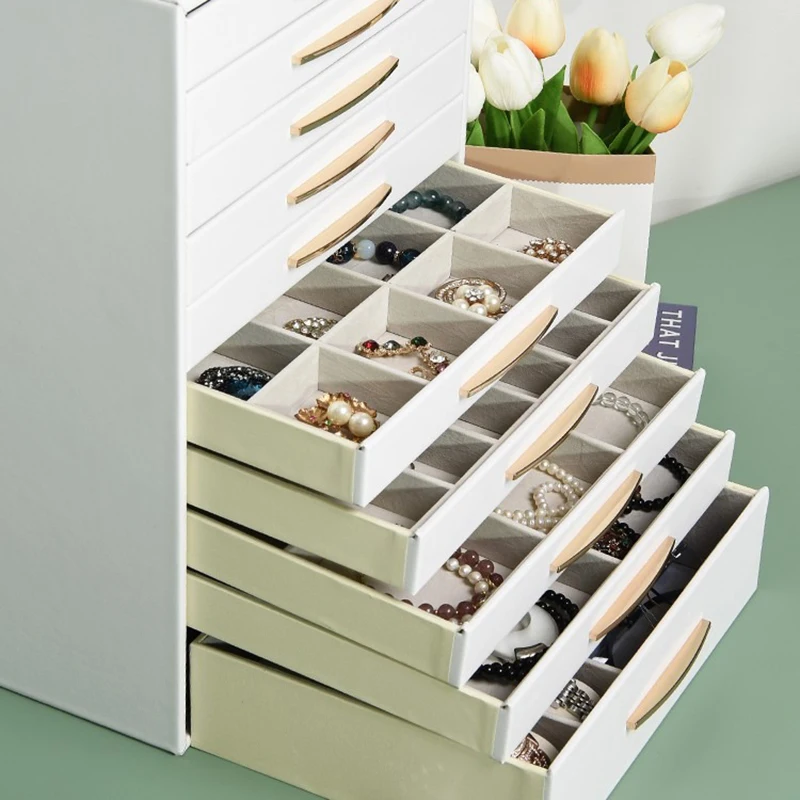 Multi Layer Large Capacity Jewelry Storage Box Drawer Necklace Earrings Bracelet Organizer Boxes Women Jewelry Packaging Case