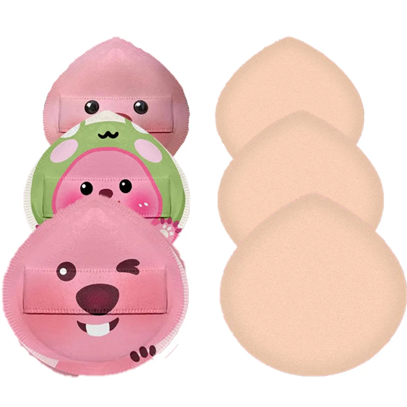 Kawaii Loopy Powder Puff Lovely Pink Little Beaver Makeup Cosmetic Air Cushion Bb Cream Special Sponge Beauty Egg Cotton Tool