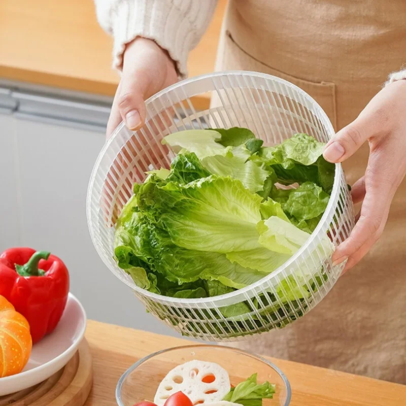 Multifunctional Vegetables Salad Spinner Lettuce Greens Washer Dryer Drainer Crisper Strainer Washing Vegetables Kitchen Tools