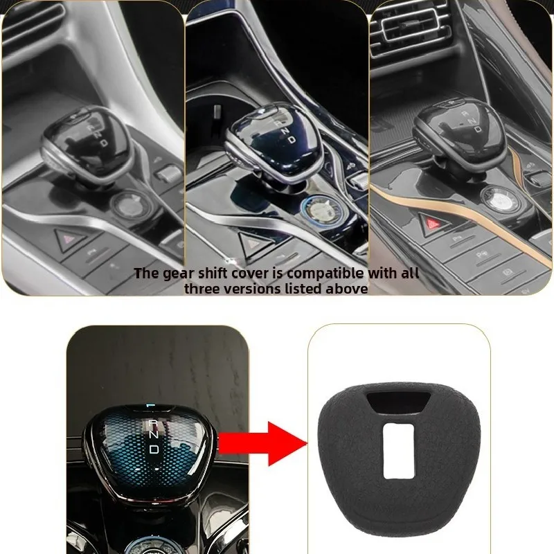 For BYD M6 2024 2025 2026 Car Gear Head Shift Knob Handle Silicone Shell Non-Slip Anti-wear Protector Cover Interior Accessories