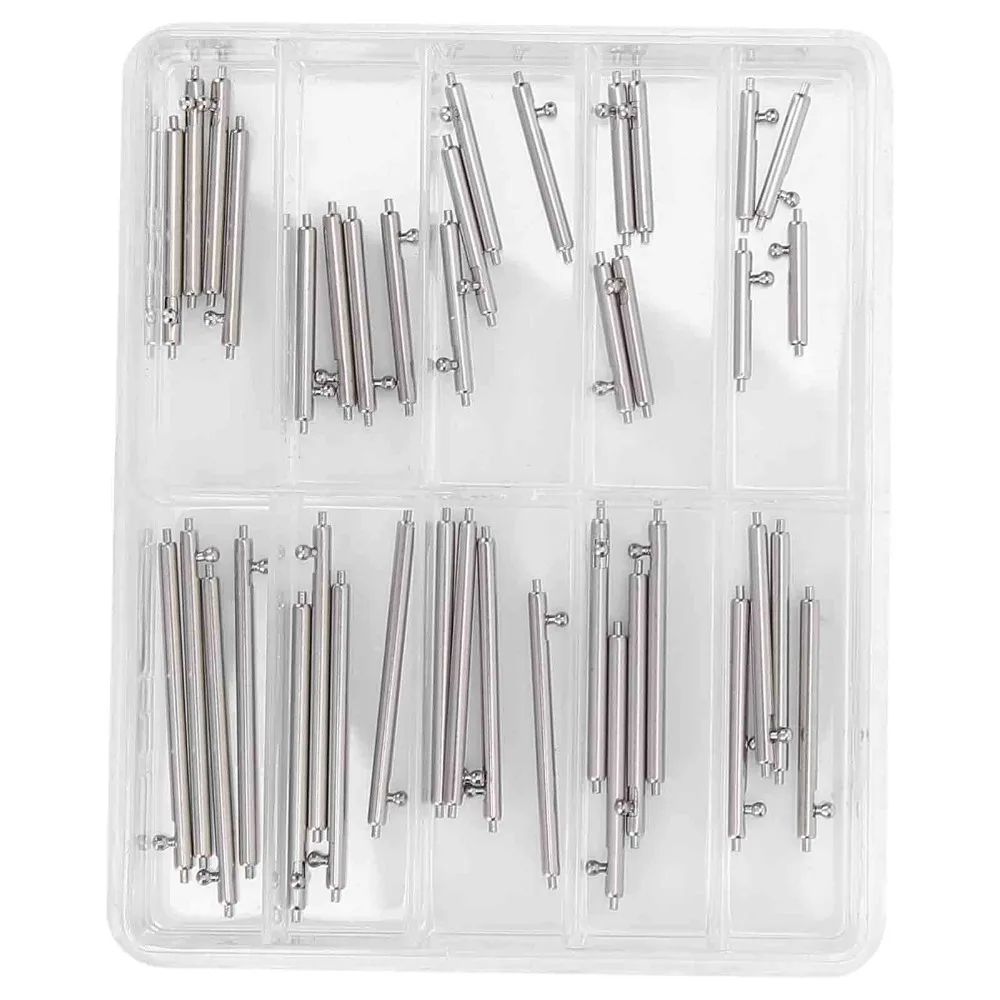 Easy Silver Spring Bar Set Stainless Steel Multiple Sizes Watchband Spring Bar Spring Bar Kit Link Replacement