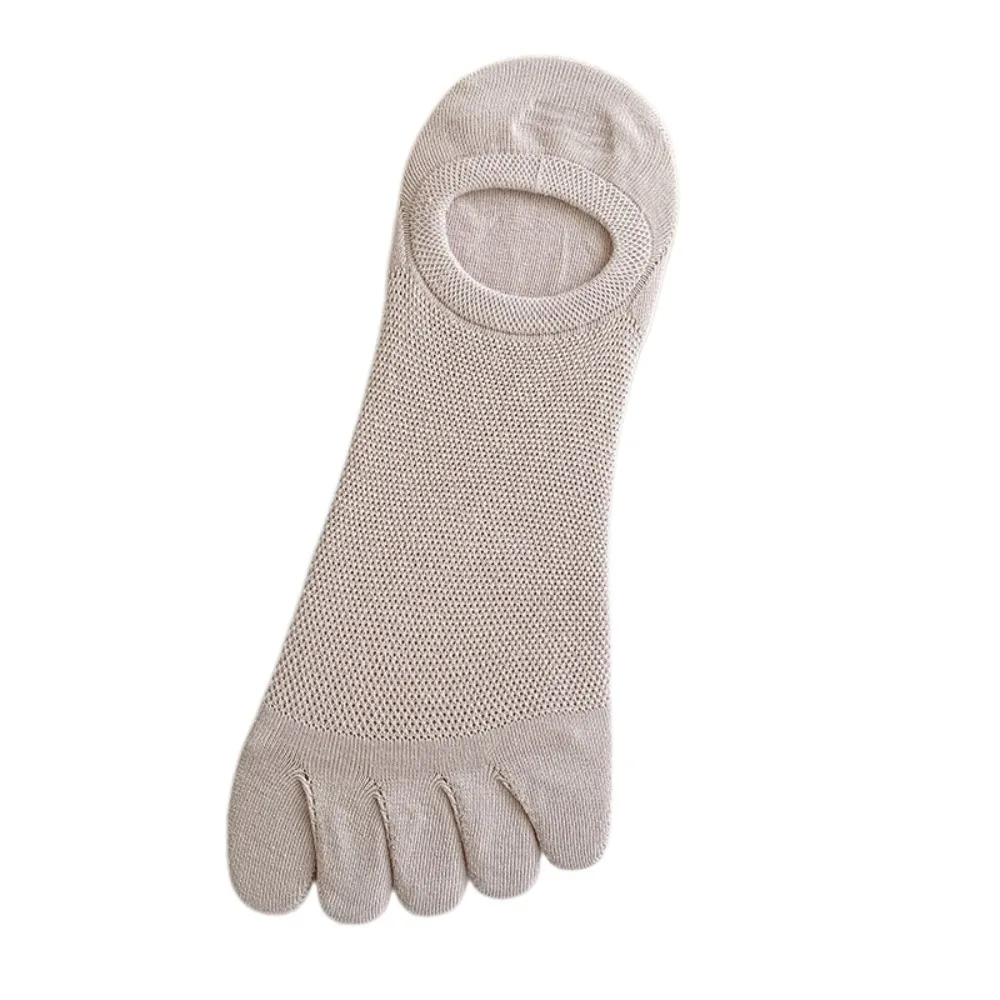 Thin Hosiery Men's Five Finger Socks Mesh Low Cut Anti-slip Five Toe Boat Socks Odor Resistant Separate Fingers Sports Socks
