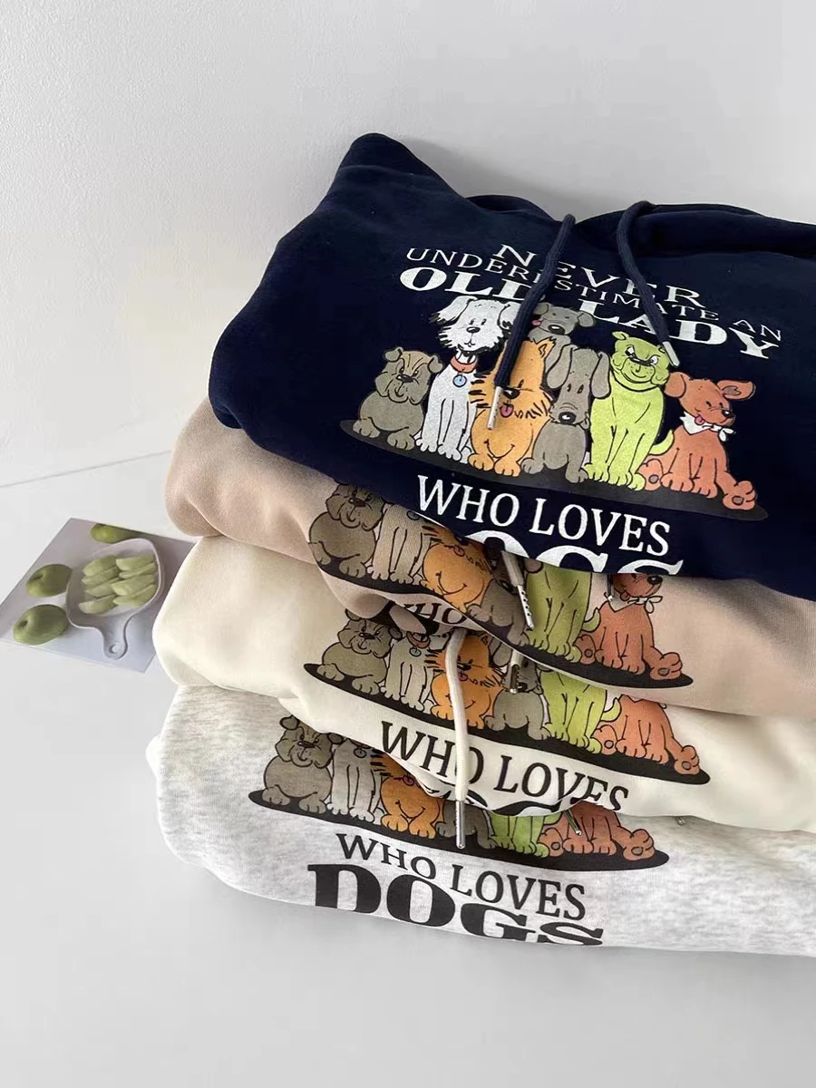 

Толстовка-худи Thiened Fce для мужчин и женщин, модная повседневная верхняя одежда на осень-зиму, молодежная, свободного кроя