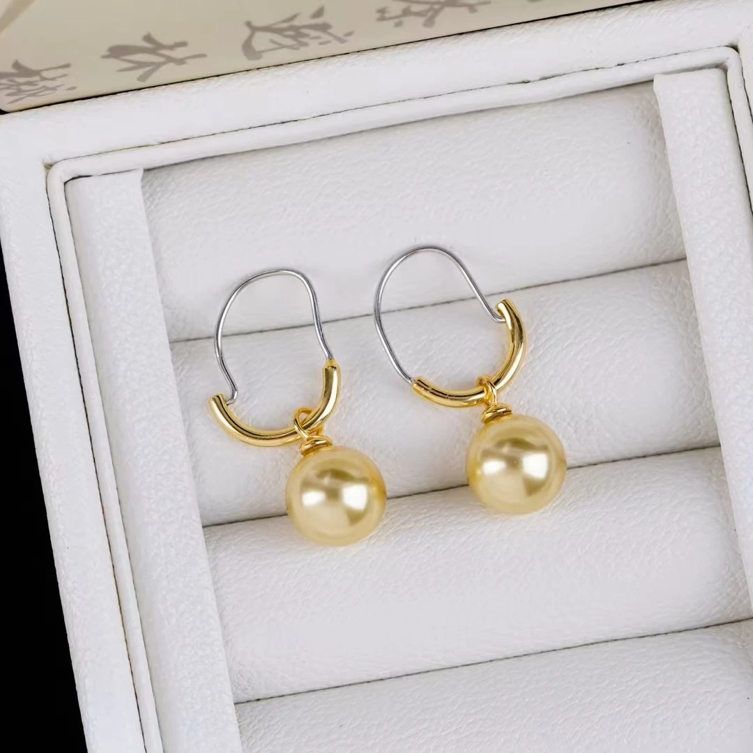 

925 Sterling Silver Earrings Base Findings Mountings Jewelry Mounts Fittings Women's Accessories for 10-11mm Pearls