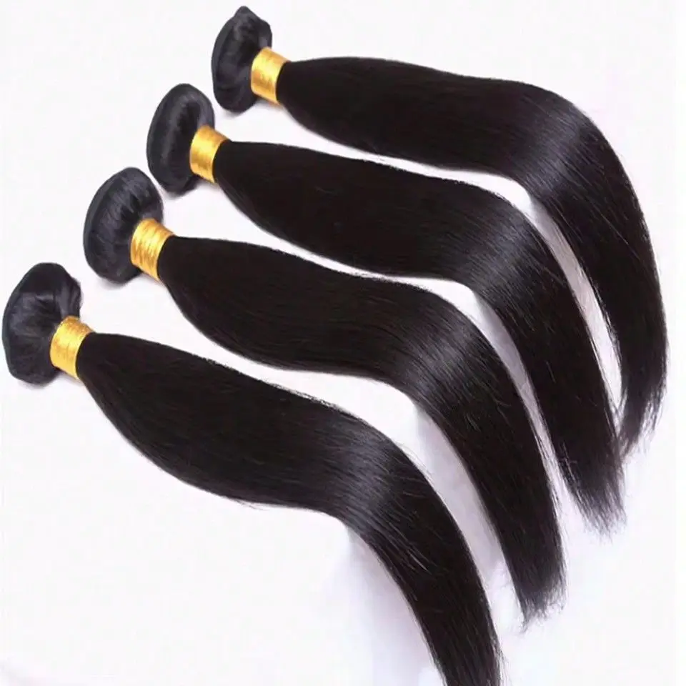 

10A Brazilian Straight Human Hair Bundles 18 20 22 Inch Unprocessed Virgin Straight Weave 3 Bundles Deals Human Hair Body Deep Curly Wave Human Hair Natural Black