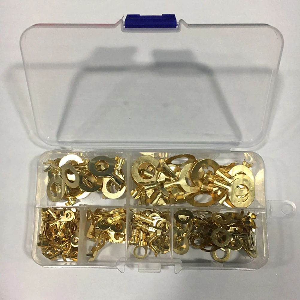 

150pcs Round Copper Cable Lugs High Strength Friction Welding Electrical Wire Connector for Power Distribution Equipment