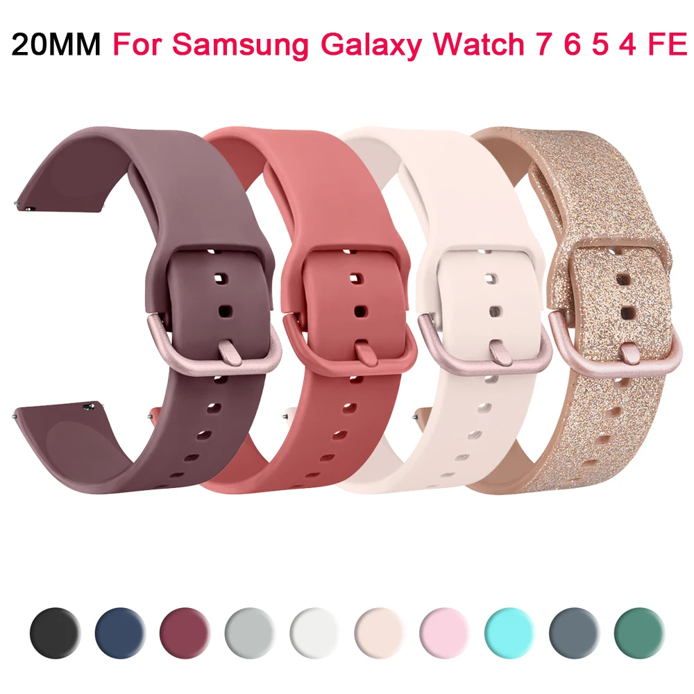 Pasek 20 mm do Samsung Galaxy Watch 7 6 5 4 40/44 mm Pasek do Galaxy Watch 4 6 Classic/Active 2/5Pro/Watch 3 41 mm Bransoleta