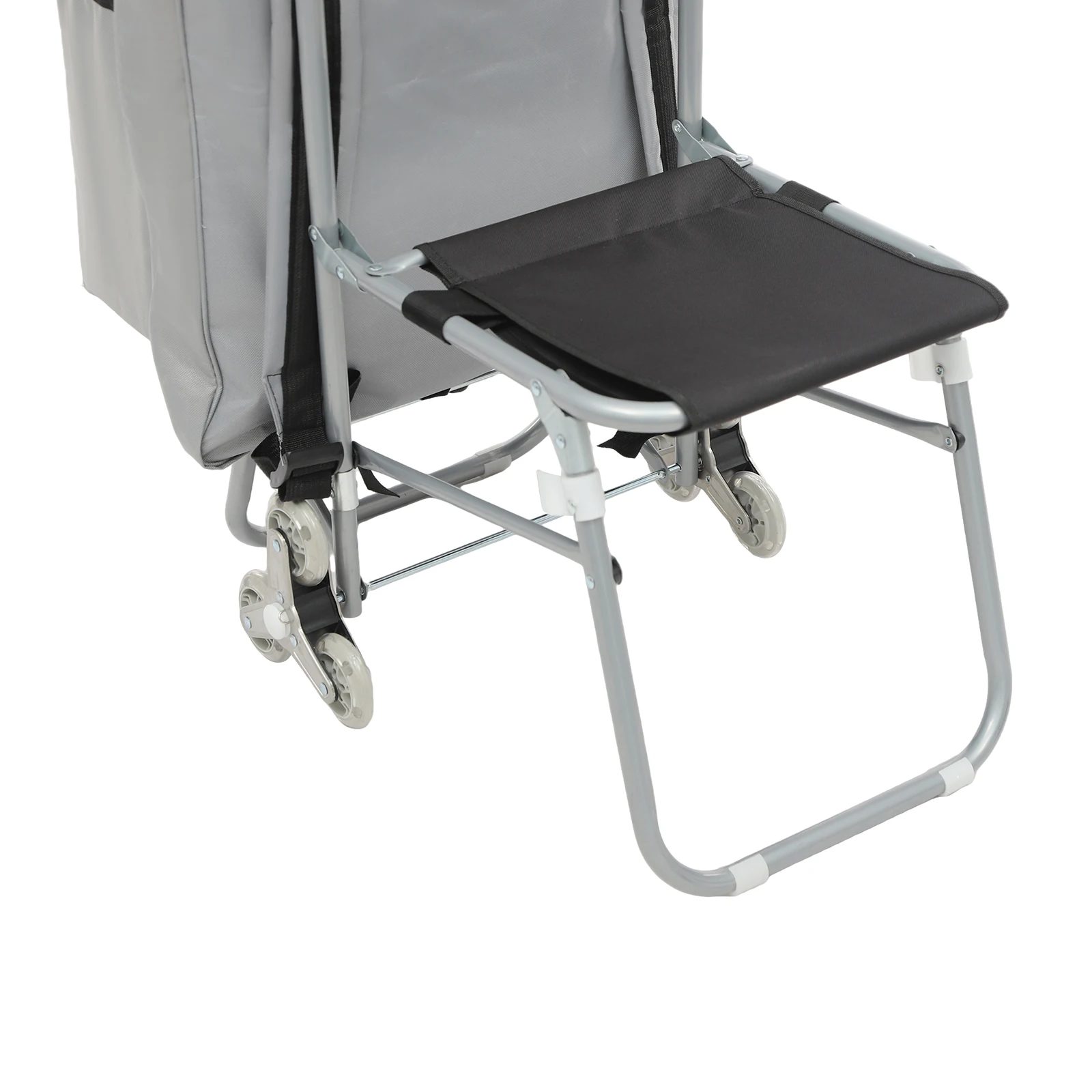 Серебряная тележка на колесиках 16,93*36,61 дюйма, портативный складной стул на колесиках для продуктов, торгового центра, покупок, отдыха, путешествий