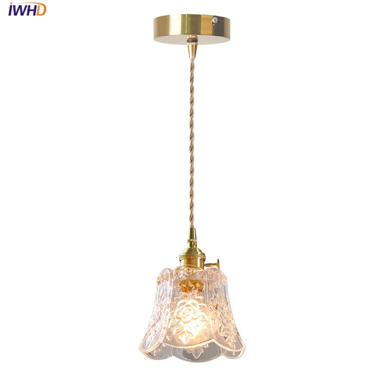 

IWHD Home Decor LED Pendant Lamp Restaurant Kitchen Living Room Clear Glass Wire Adjustable Art Hanging Light Luminaire Suspendu