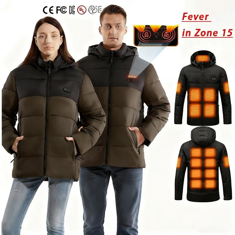 

Smart Heated Cotton Jacket Outerwear Winter New Style Power Supply Heating Clothing Motorcycle Equipment Street Gear Jackets