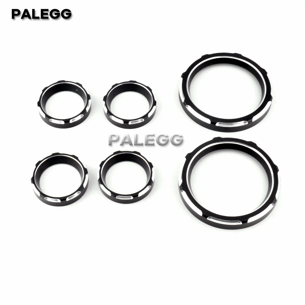 

Комплект декоративных накладок на приборную панель для мотоциклов Harley Touring Street Electra Glide Tri 1996-2013: накладка на спидометр 4 дюйма и накладка на датчик 2 дюйма