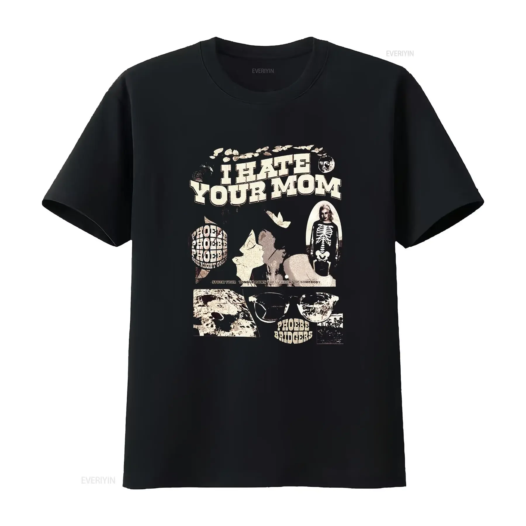 Футболка Phoebe Bridgers на концертном туре I Hate Your Mom LLL249, винтажная, с эффектом потертости, универсальная дизайнерская одежда, повседневная, стильная, эластичная.