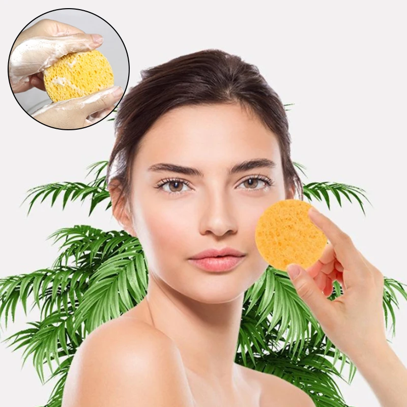 5PCS Comprimeren Gezicht Wassen Bladerdeeg Natuurlijke Houtpulp Spons Gezicht Wassen Bladerdeeg Schuimende Gezicht Bladerdeeg Cosmetische Bladerdeeg Gezicht Reinigingsspons