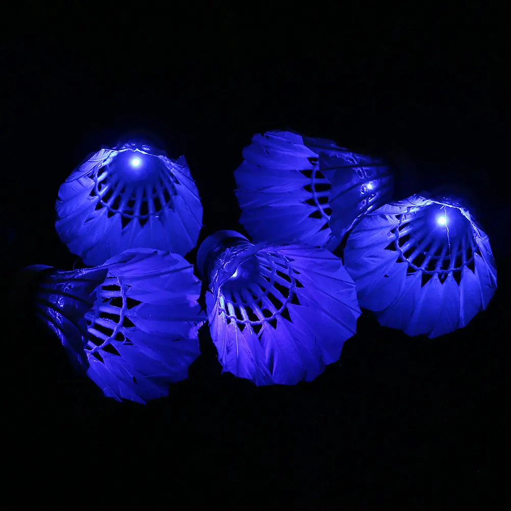 

4Pcs Glowing Badminton Birdies with LED Light Source Ideal for Dark Environment Games Long-Lasting Plastic Cork Construction