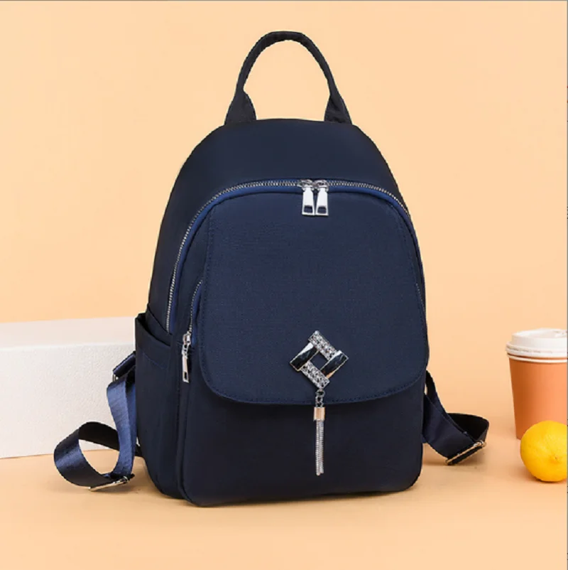 2025 New Fashion Tassel Design Women Travel Backpacks Waterproof Oxford School Bag Casual Large Capacity Shoulder Bags Knapsack